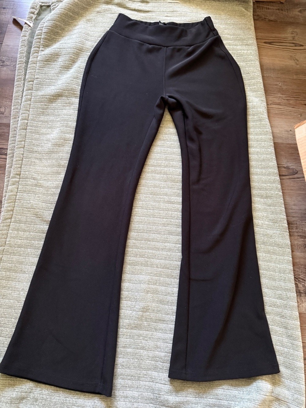 Black Boot-Cut Ponte Pants